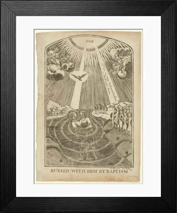 Framed Print : Buried with Him by Baptism, c. 1765. Creator: Paul Revere Framed Print : Buried with Him by Baptism, c. 1765. Creator: Paul Revere