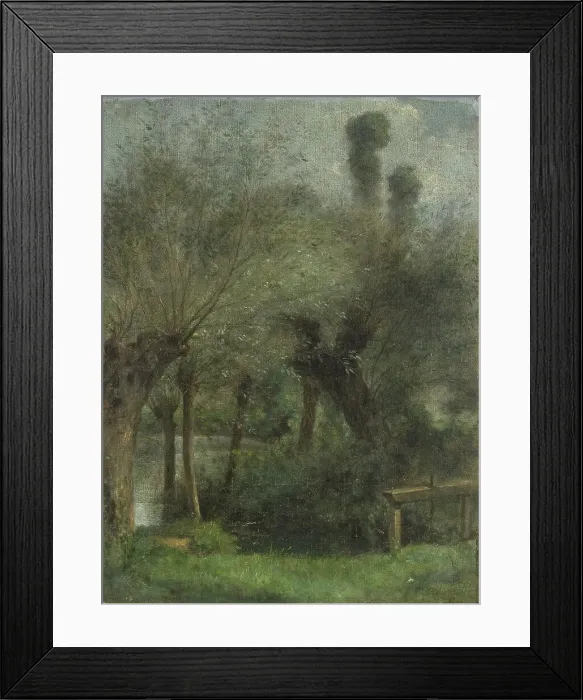 Framed Print : Etang de Jouy-le-Comte près de l'Isle-Adam, c.1866. Creator: Fernand Pelez Framed Print : Etang de Jouy-le-Comte près de l'Isle-Adam, c.1866. Creator: Fernand Pelez