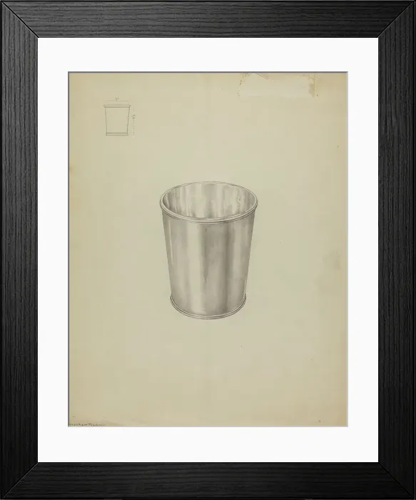 Framed Print : Silver Tumbler, c. 1937. Creator: Hester Duany Framed Print : Silver Tumbler, c. 1937. Creator: Hester Duany