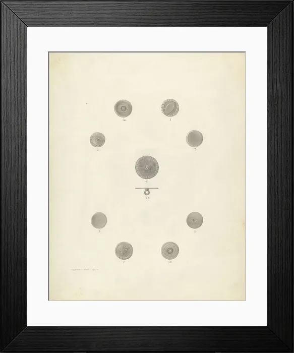 Framed Print : Buttons, 1941. Creator: Dorothy Dwin Framed Print : Buttons, 1941. Creator: Dorothy Dwin