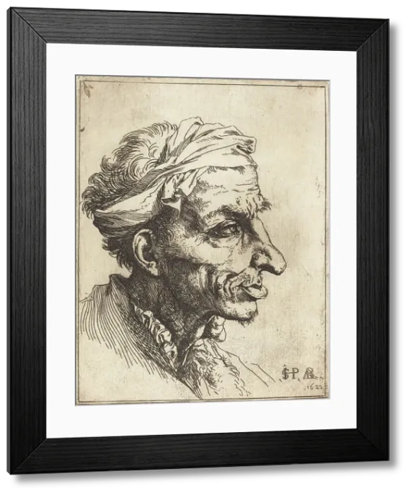 Framed Print : Small Grotesque Head, 1622. Creator: Jusepe de Ribera Framed Print : Small Grotesque Head, 1622. Creator: Jusepe de Ribera