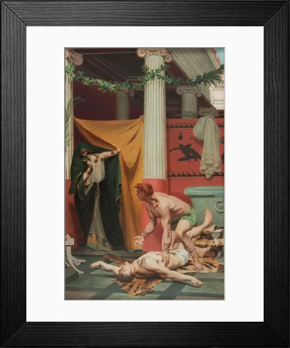Framed Print : Mort de l'empereur Commode, 1879. Creator: Fernand Pelez Framed Print : Mort de l'empereur Commode, 1879. Creator: Fernand Pelez