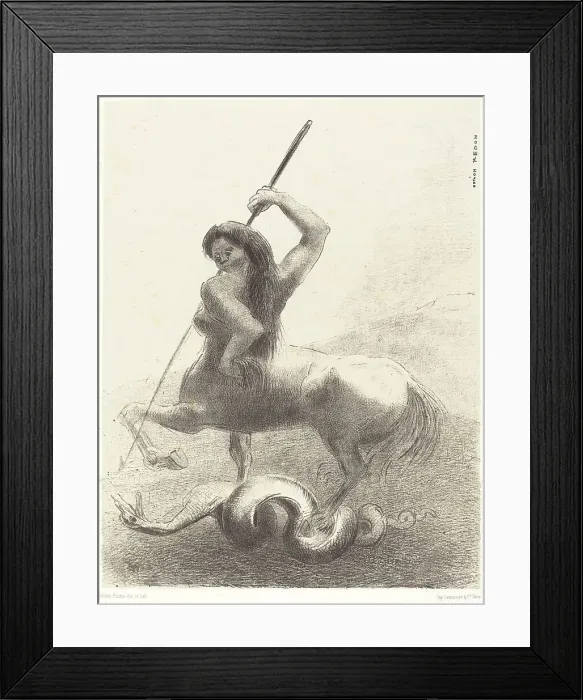 Framed Print : Il y eut des luttes et des vaines victoires (There were struggles and vain victories), 1883. Creator: Odilon Redon Framed Print : Il y eut des luttes et des vaines victoires (There were struggles and vain victories), 1883. Creator: Odilon Redon