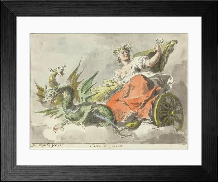 Framed Print : Carro di Cerere (Chariot of Ceres). Creator: Pietro de Angelis Framed Print : Carro di Cerere (Chariot of Ceres). Creator: Pietro de Angelis