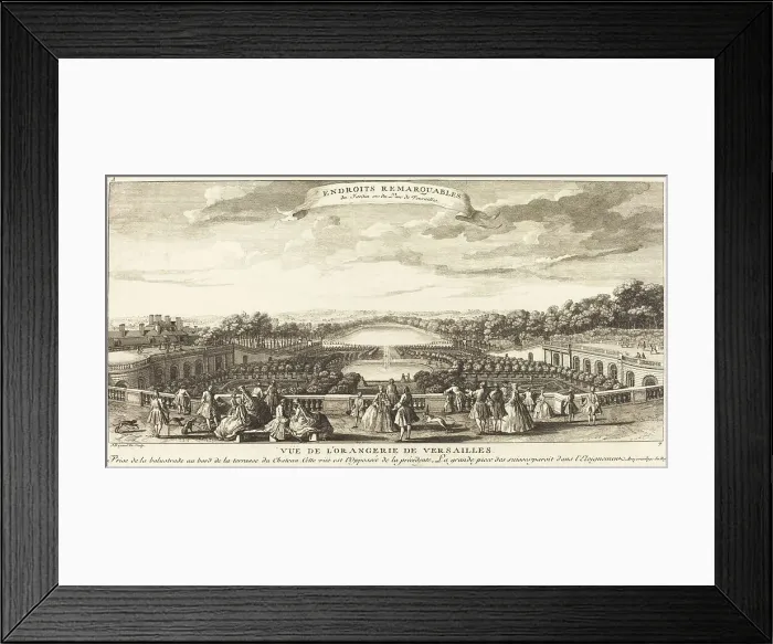 Framed Print : Vue de l'Orangerie de Versailles. Creator: Jacques Rigaud Framed Print : Vue de l'Orangerie de Versailles. Creator: Jacques Rigaud
