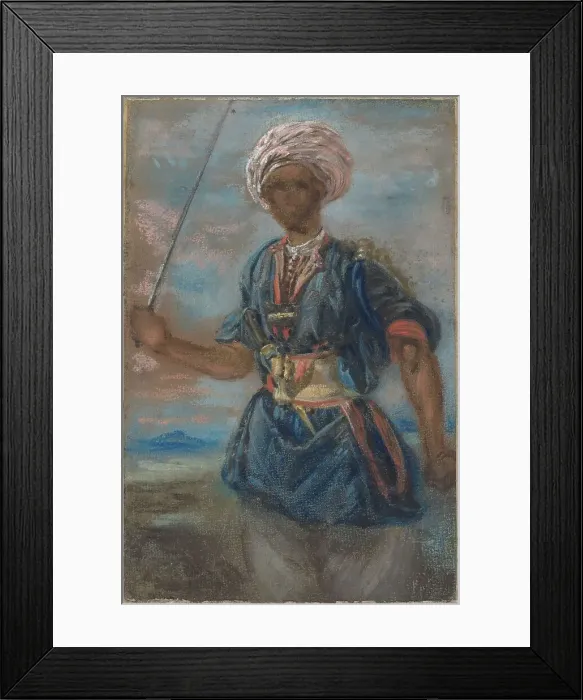 Framed Print : A Turk, 1815 / 1817. Creator: Jules-Robert Auguste Framed Print : A Turk, 1815 / 1817. Creator: Jules-Robert Auguste