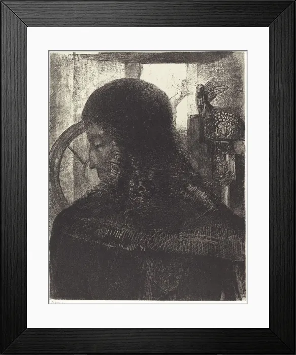 Framed Print : Vieux Chevalier (Old Knight), 1896. Creator: Odilon Redon Framed Print : Vieux Chevalier (Old Knight), 1896. Creator: Odilon Redon