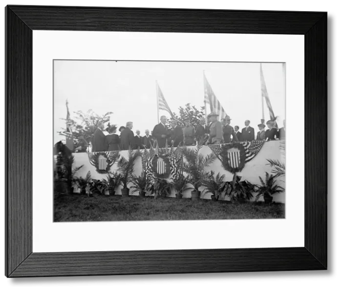 Framed Print : Cavalry Review By President Wilson - Seen In Stand: President Wilson; General Wood; Col... 1913. Creator: Harris & Ewing. Cavalry Review By President Wilson - Seen In Stand: President Wilson; General Wood; Col... 1913. Creator: Harris & Ewing Framed Print : Cavalry Review By President Wilson - Seen In Stand: President Wilson; General Wood; Col... 1913. Creator: Harris & Ewing. Cavalry Review By President Wilson - Seen In Stand: President Wilson; General Wood; Col... 1913. Creator: Harris & Ewing