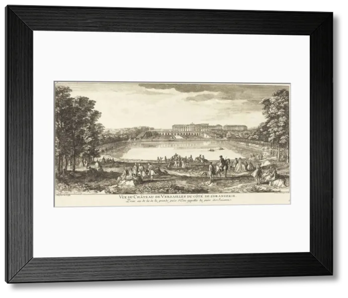 Framed Print : Vue du Chateau de Versailles du Cote de l'Orangerie. Creator: Jacques Rigaud Framed Print : Vue du Chateau de Versailles du Cote de l'Orangerie. Creator: Jacques Rigaud