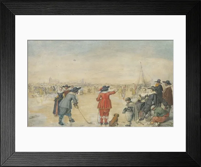 Framed Print : Winter Games on the Frozen River Ijssel, c. 1626. Creator: Hendrick Avercamp Framed Print : Winter Games on the Frozen River Ijssel, c. 1626. Creator: Hendrick Avercamp