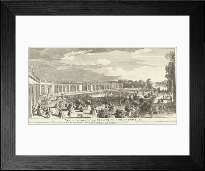 Framed Print : Vue du Chateau de Trianon du Cote du Parterre. Creator: Jacques Rigaud Framed Print : Vue du Chateau de Trianon du Cote du Parterre. Creator: Jacques Rigaud