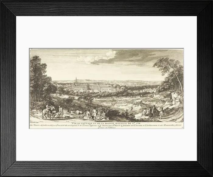 Framed Print : Vue du Paysage de la Maison Royalle de Saint Cir. Creator: Jacques Rigaud Framed Print : Vue du Paysage de la Maison Royalle de Saint Cir. Creator: Jacques Rigaud
