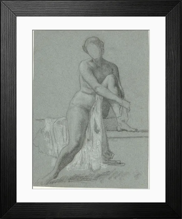 Framed Print : Seated Nude, 1860s-1870s. Creator: William P. Babcock Framed Print : Seated Nude, 1860s-1870s. Creator: William P. Babcock