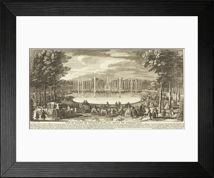 Framed Print : Vue du Bassin de Neptune dans le Jardin de Versailles. Creator: Jacques Rigaud Framed Print : Vue du Bassin de Neptune dans le Jardin de Versailles. Creator: Jacques Rigaud