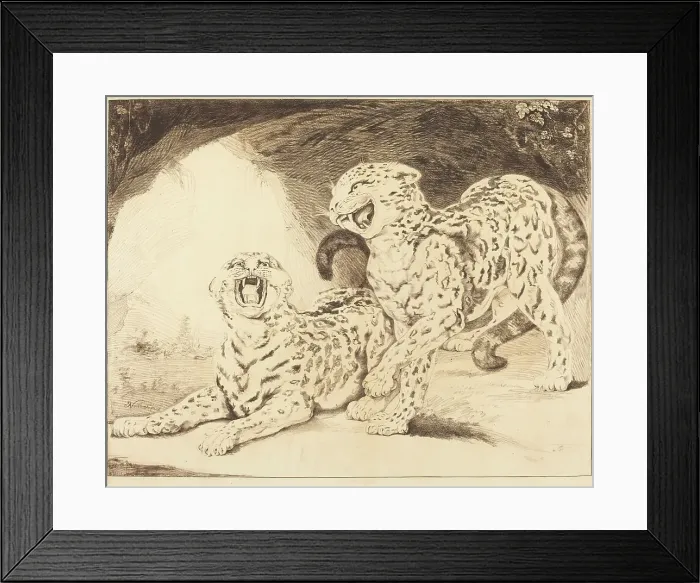 Framed Print : Leopards, 1798. Creator: Samuel William Reynolds Framed Print : Leopards, 1798. Creator: Samuel William Reynolds