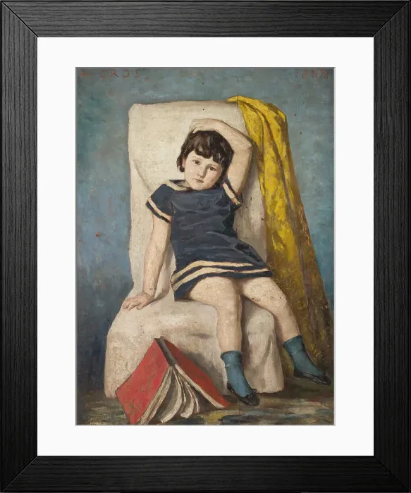 Framed Print : Portrait de Mademoiselle d'Adhémar, 1883. Creator: Henry Cros Framed Print : Portrait de Mademoiselle d'Adhémar, 1883. Creator: Henry Cros