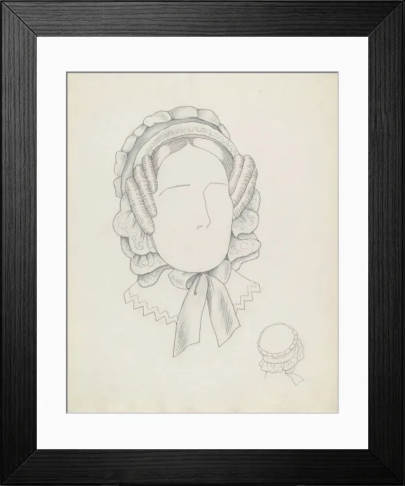 Framed Print : Headdress, c. 1937. Creator: Eva Noe Framed Print : Headdress, c. 1937. Creator: Eva Noe