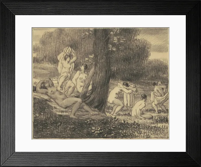 Framed Print : Bathers, 1860s-1870s. Creator: William P. Babcock Framed Print : Bathers, 1860s-1870s. Creator: William P. Babcock