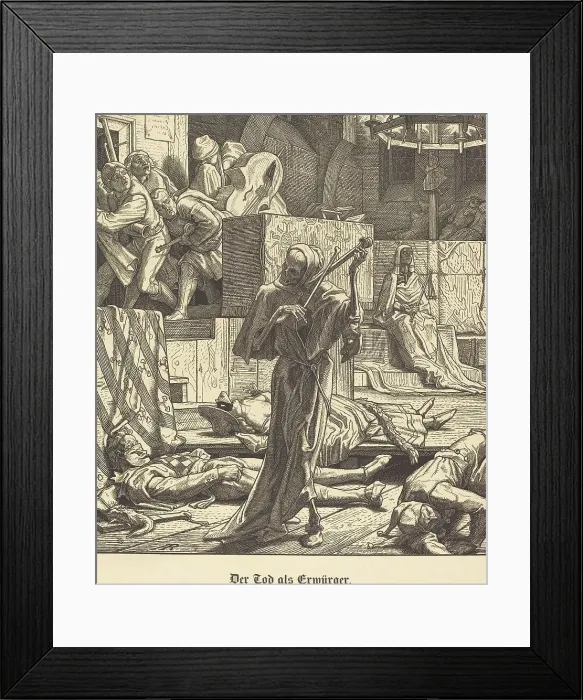 Framed Print : Der Tod als Erwürger (Death as Strangler), 1851. Creator: Alfred Rethel Framed Print : Der Tod als Erwürger (Death as Strangler), 1851. Creator: Alfred Rethel