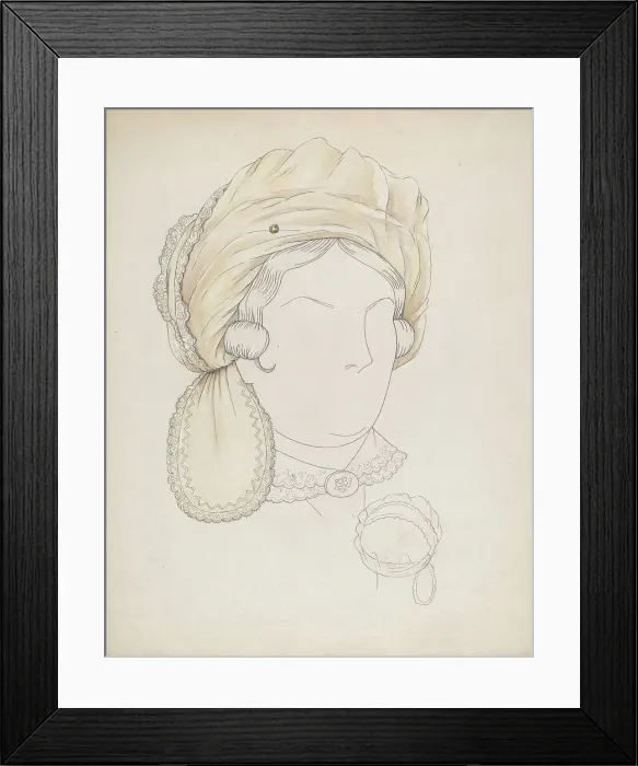 Framed Print : Headdress, 1935 / 1942. Creator: Eva Noe Framed Print : Headdress, 1935 / 1942. Creator: Eva Noe