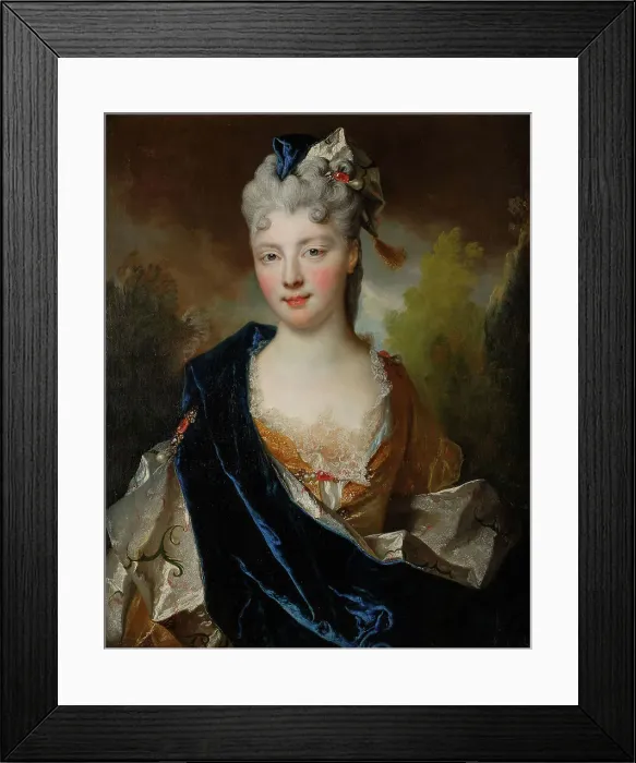 Framed Print : Portrait présumé de Madame la duchesse de Beaufort, 1714. Creator: Nicolas de Largilliere Framed Print : Portrait présumé de Madame la duchesse de Beaufort, 1714. Creator: Nicolas de Largilliere