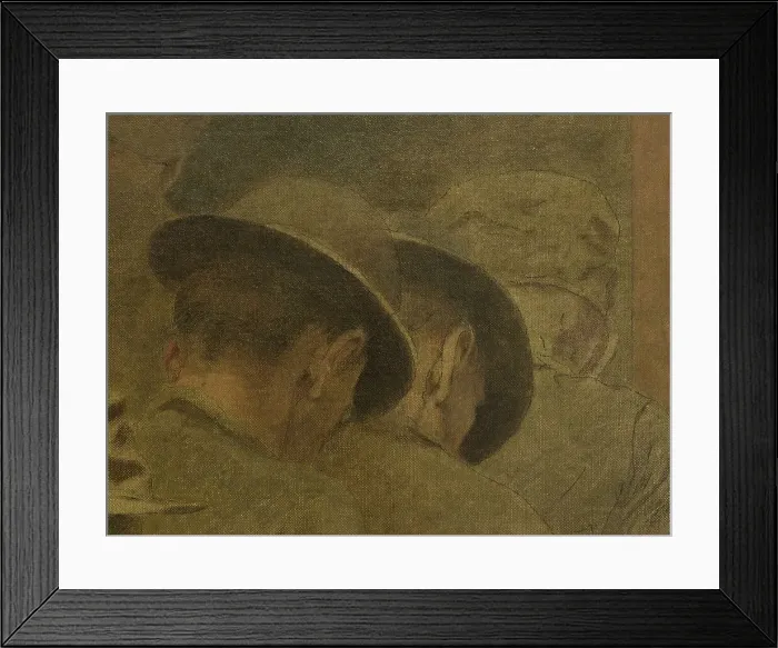 Framed Print : La Bouchée de pain : groupe d'hommes montant les marches, between 1904. Creator: Fernand Pelez Framed Print : La Bouchée de pain : groupe d'hommes montant les marches, between 1904. Creator: Fernand Pelez