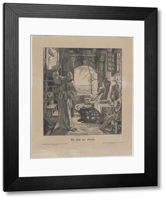 Framed Print : Der Tod als Freund (Death as a Friend), 1831. Creator: Alfred Rethel Framed Print : Der Tod als Freund (Death as a Friend), 1831. Creator: Alfred Rethel