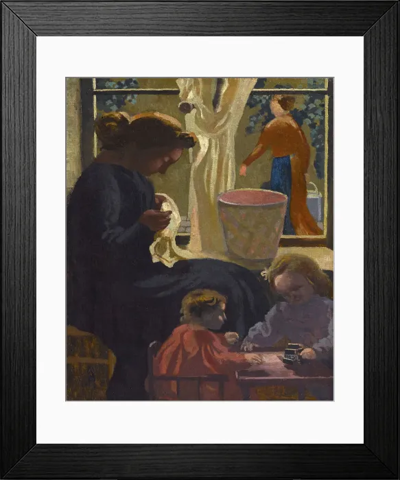 Framed Print : Intimité ou Ravaudeuse à la fenêtre, 1903. Creator: Maurice Denis Framed Print : Intimité ou Ravaudeuse à la fenêtre, 1903. Creator: Maurice Denis