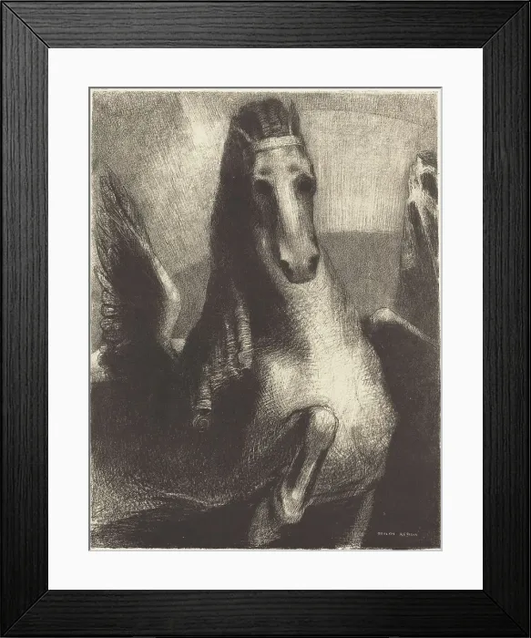 Framed Print : L'Aile (The Wing), 1893. Creator: Odilon Redon Framed Print : L'Aile (The Wing), 1893. Creator: Odilon Redon