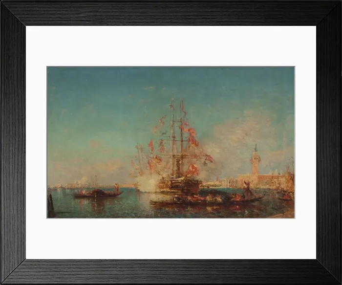Framed Print : Le coup de canon, between 1880 and 1885. Creator: Felix Francois Georges Philibert Ziem Framed Print : Le coup de canon, between 1880 and 1885. Creator: Felix Francois Georges Philibert Ziem
