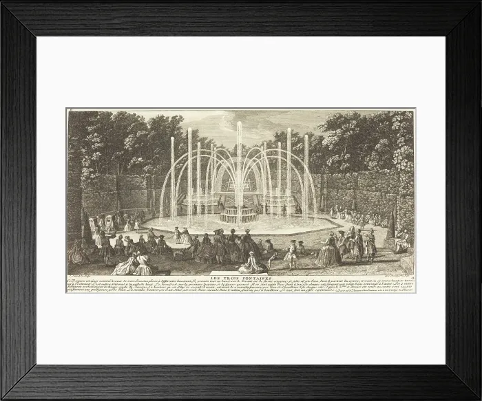 Framed Print : Les Trois Fontaines. The Three Fountains. Creator: Jacques Rigaud Framed Print : Les Trois Fontaines. The Three Fountains. Creator: Jacques Rigaud
