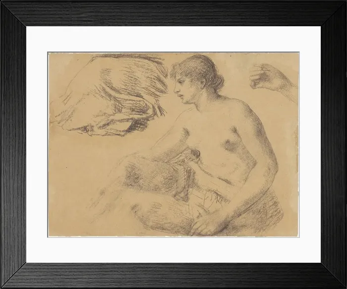 Framed Print : Nude Study, 1860s-1870s. Creator: William P. Babcock Framed Print : Nude Study, 1860s-1870s. Creator: William P. Babcock