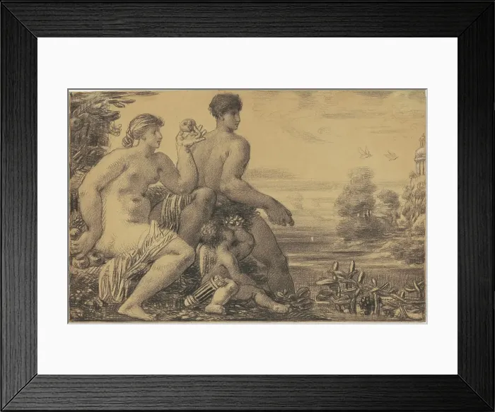 Framed Print : Venus, Mars, and Cupid, 1860s-1870s. Creator: William P. Babcock Framed Print : Venus, Mars, and Cupid, 1860s-1870s. Creator: William P. Babcock