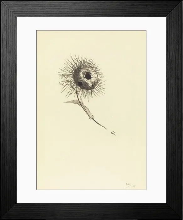 Framed Print : Cul-de-Lampe, 1890. Creator: Odilon Redon