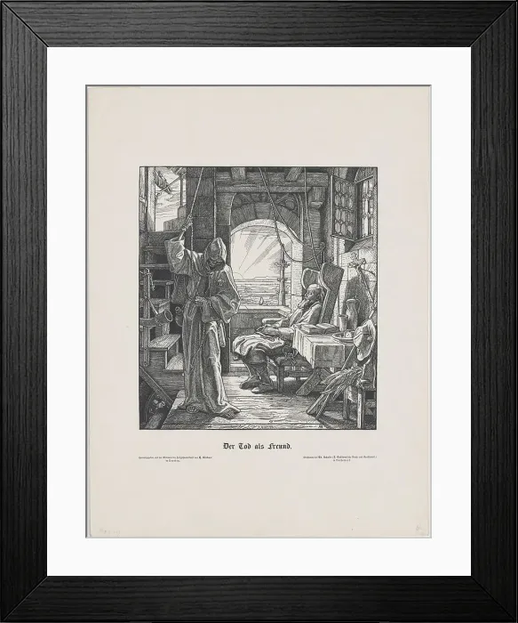 Framed Print : Der Tod als Freund (Death as a Friend), 1851. Creator: Alfred Rethel Framed Print : Der Tod als Freund (Death as a Friend), 1851. Creator: Alfred Rethel