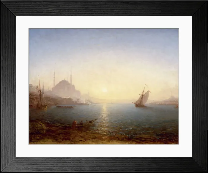 Framed Print : Constantinople, Sainte-Sophie au soleil levant, between 1870 and 1890. Creator: Felix Francois Georges Philibert Ziem Framed Print : Constantinople, Sainte-Sophie au soleil levant, between 1870 and 1890. Creator: Felix Francois Georges Philibert Ziem