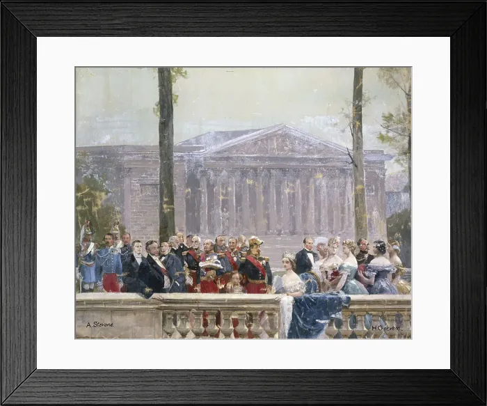Framed Print : The Panorama of the Century, 1889. Creators: Henri Gervex, Alfred Stevens Framed Print : The Panorama of the Century, 1889. Creators: Henri Gervex, Alfred Stevens