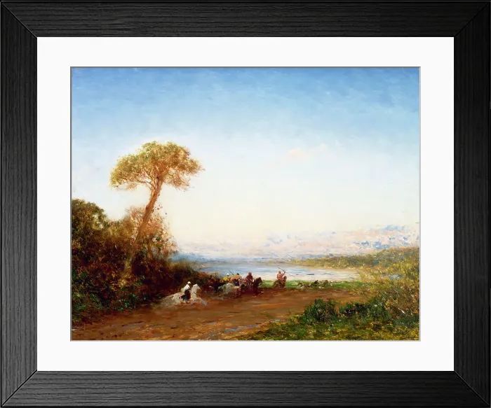 Framed Print : Beyrouth, retour de fantasia, between 1885 and 1890. Creator: Felix Francois Georges Philibert Ziem Framed Print : Beyrouth, retour de fantasia, between 1885 and 1890. Creator: Felix Francois Georges Philibert Ziem