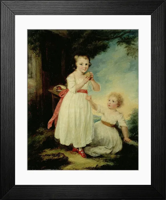 Framed Print : Portrait of two little girls, called the cakes, c1790-1799. Creators: William Artaud, John Hoppner Framed Print : Portrait of two little girls, called the cakes, c1790-1799. Creators: William Artaud, John Hoppner
