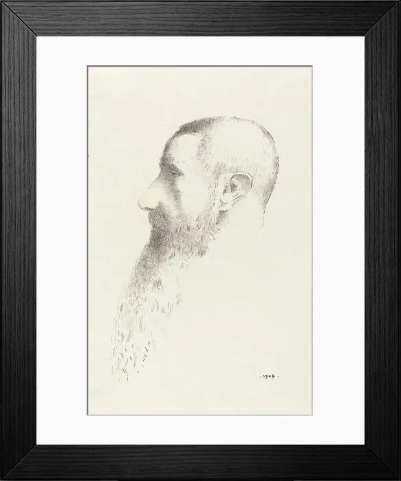 Framed Print : Roger Marx, 1904. Creator: Odilon Redon Framed Print : Roger Marx, 1904. Creator: Odilon Redon