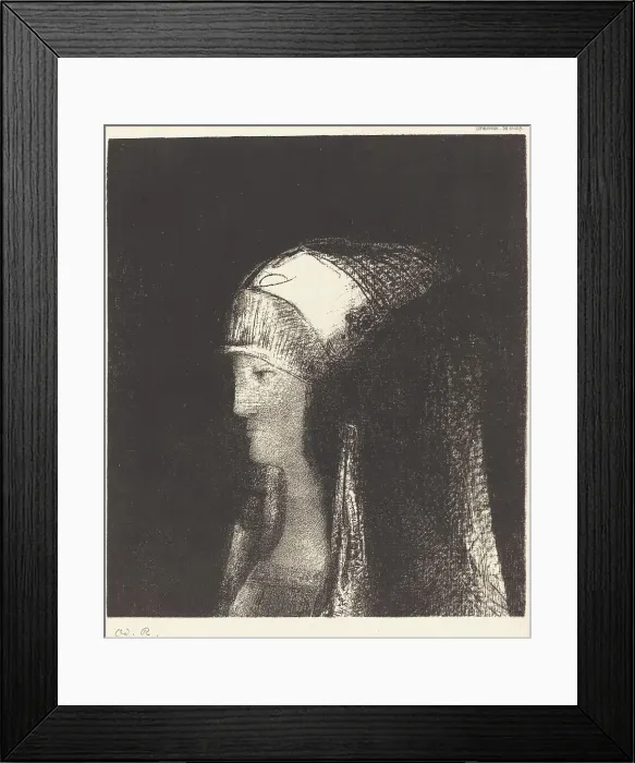 Framed Print : Druidesse, 1892. Creator: Odilon Redon Framed Print : Druidesse, 1892. Creator: Odilon Redon