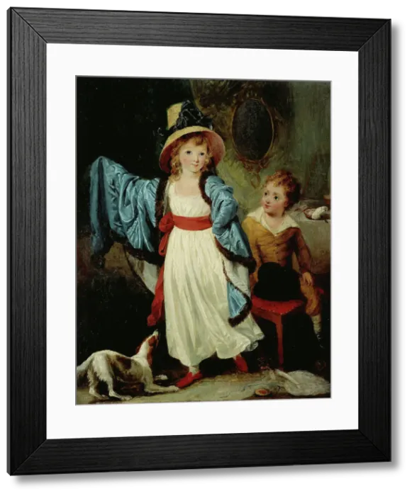 Framed Print : Children in disguise, known as Les Atours, c1790. Creators: William Artaud, John Hoppner Framed Print : Children in disguise, known as Les Atours, c1790. Creators: William Artaud, John Hoppner