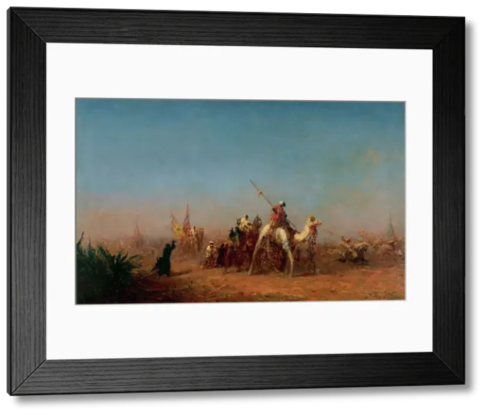 Framed Print : Caravane en route vers La Mecque, between 1880 and 1885. Creator: Felix Francois Georges Philibert Ziem Framed Print : Caravane en route vers La Mecque, between 1880 and 1885. Creator: Felix Francois Georges Philibert Ziem