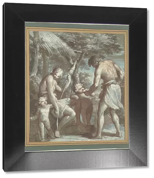 Adam and Eve with Cain and Abel. Creator: Carlo Alberto Baratta