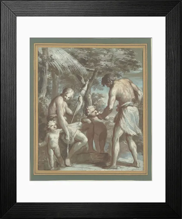 Framed Print : Adam and Eve with Cain and Abel. Creator: Carlo Alberto Baratta