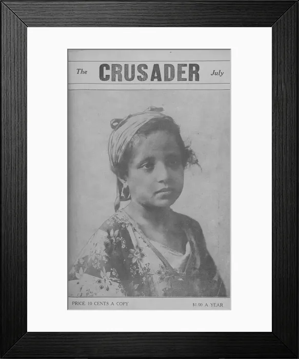 Framed Print : The Crusader, July; North African girl; Cover page, 1918-1922. Creator: Unknown Framed Print : The Crusader, July; North African girl; Cover page, 1918-1922. Creator: Unknown