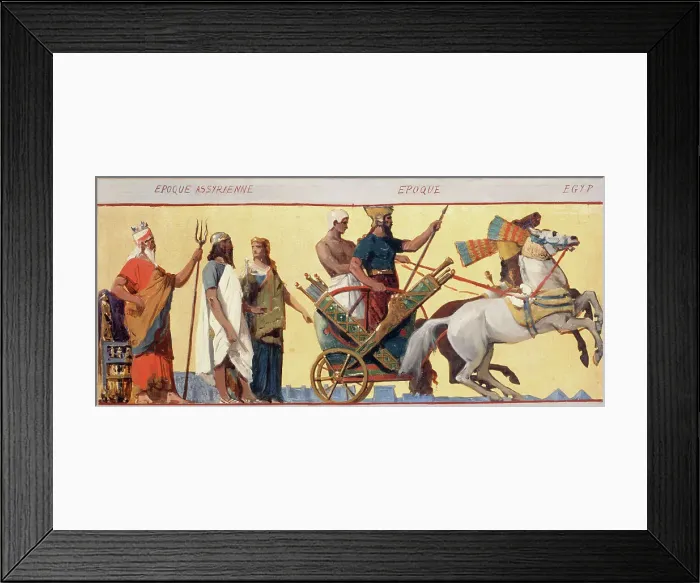 Framed Print : Assyrian period, Egyptian period: Sketch for the drawing room of the boys school in rue... c1879. Creator: Joseph Aubert Framed Print : Assyrian period, Egyptian period: Sketch for the drawing room of the boys school in rue... c1879. Creator: Joseph Aubert