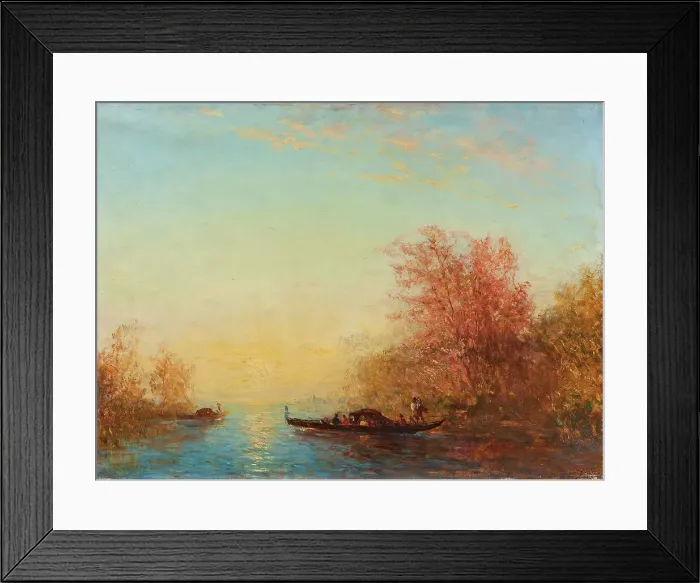 Framed Print : Fusine, environs de Venise, between 1870 and 1890. Creator: Felix Francois Georges Philibert Ziem Framed Print : Fusine, environs de Venise, between 1870 and 1890. Creator: Felix Francois Georges Philibert Ziem