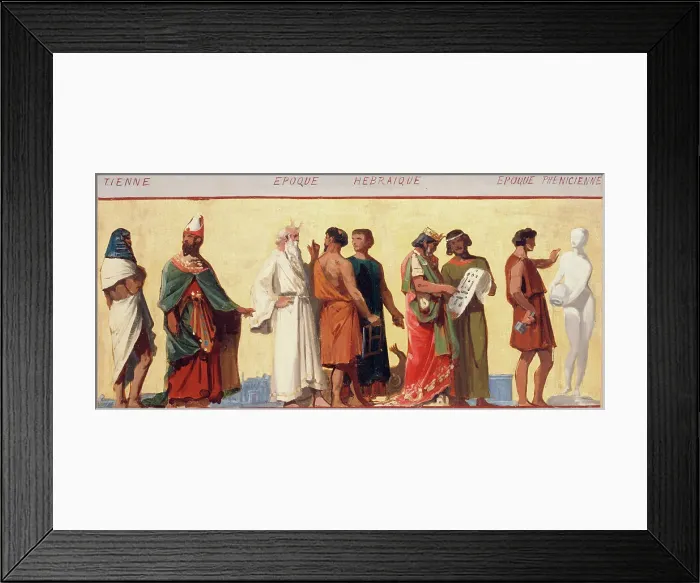 Framed Print : Hebrew period, Phoenician period: Sketch for the drawing room of the boys school in rue... 1879. Creator: Joseph Aubert Framed Print : Hebrew period, Phoenician period: Sketch for the drawing room of the boys school in rue... 1879. Creator: Joseph Aubert