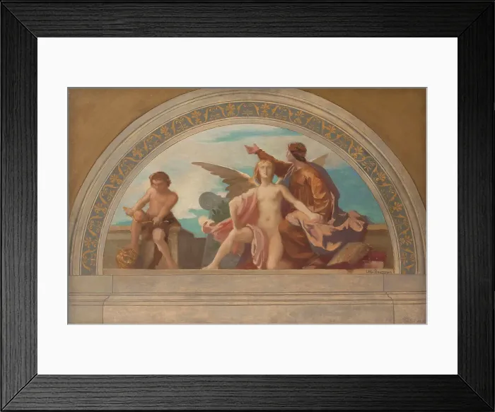 Framed Print : Esquisse pour le salon des Lettres de l'Hôtel de Ville de Paris : La philosophie affran... c.1890. Creator: Leon Pierre Urbain Bourgeois Framed Print : Esquisse pour le salon des Lettres de l'Hôtel de Ville de Paris : La philosophie affran... c.1890. Creator: Leon Pierre Urbain Bourgeois